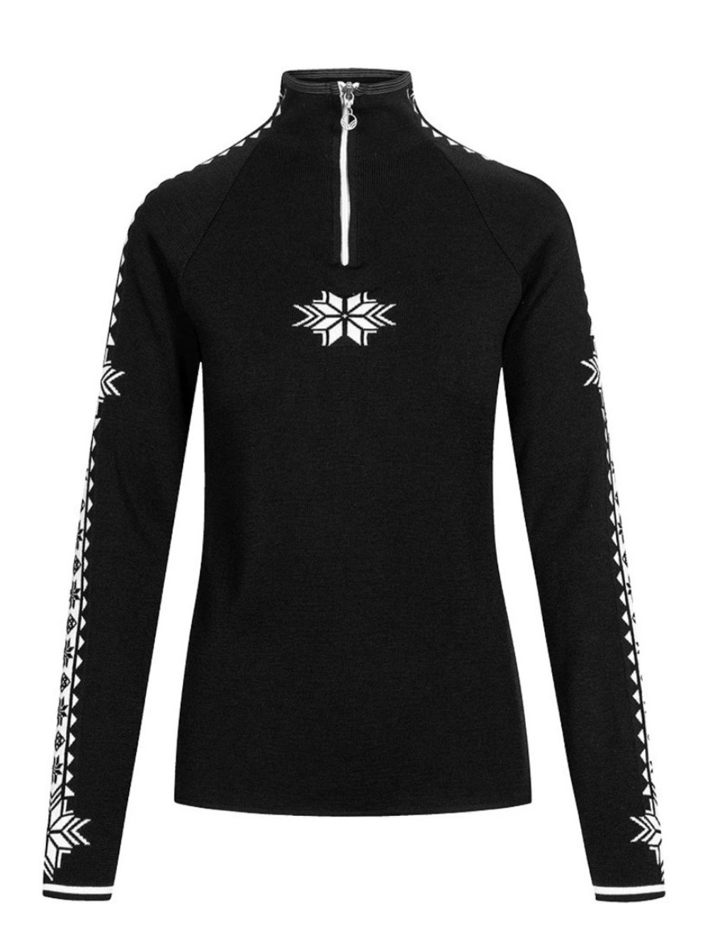 Dale of Norway Black Geilo Merino Wool 1/4 Zip Sweater